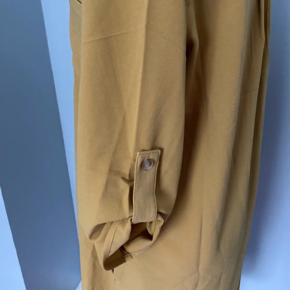 Mustard button up dress/duster - Picture 2 of 7